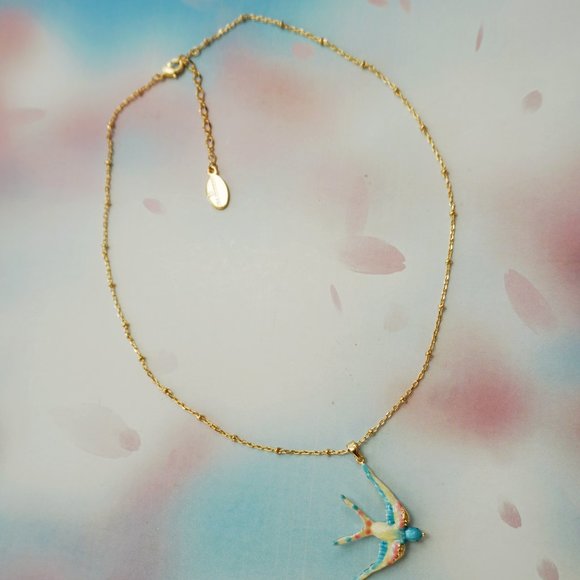 NWT  blue swallow necklace BILL SKINNER - Picture 7 of 12